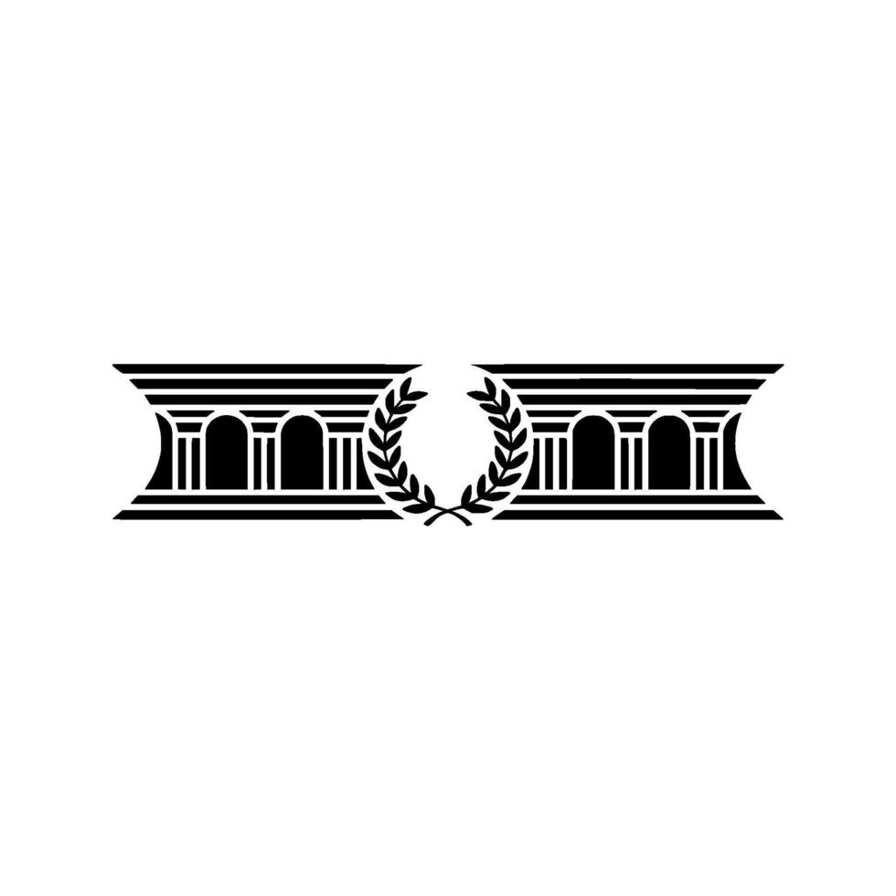 Classical Emblem, Laurel Wreath, Architectural Detail vector