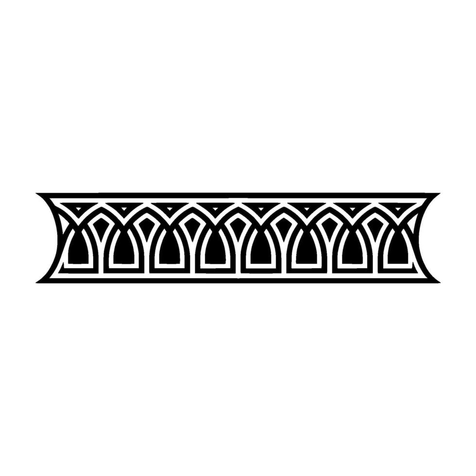 Art Deco Ornament Border, Geometric, Elegant Detail, Artdeco vector
