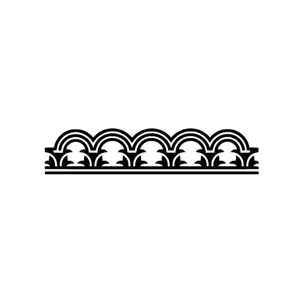 Art Deco Wave Border, Elegant Element vector