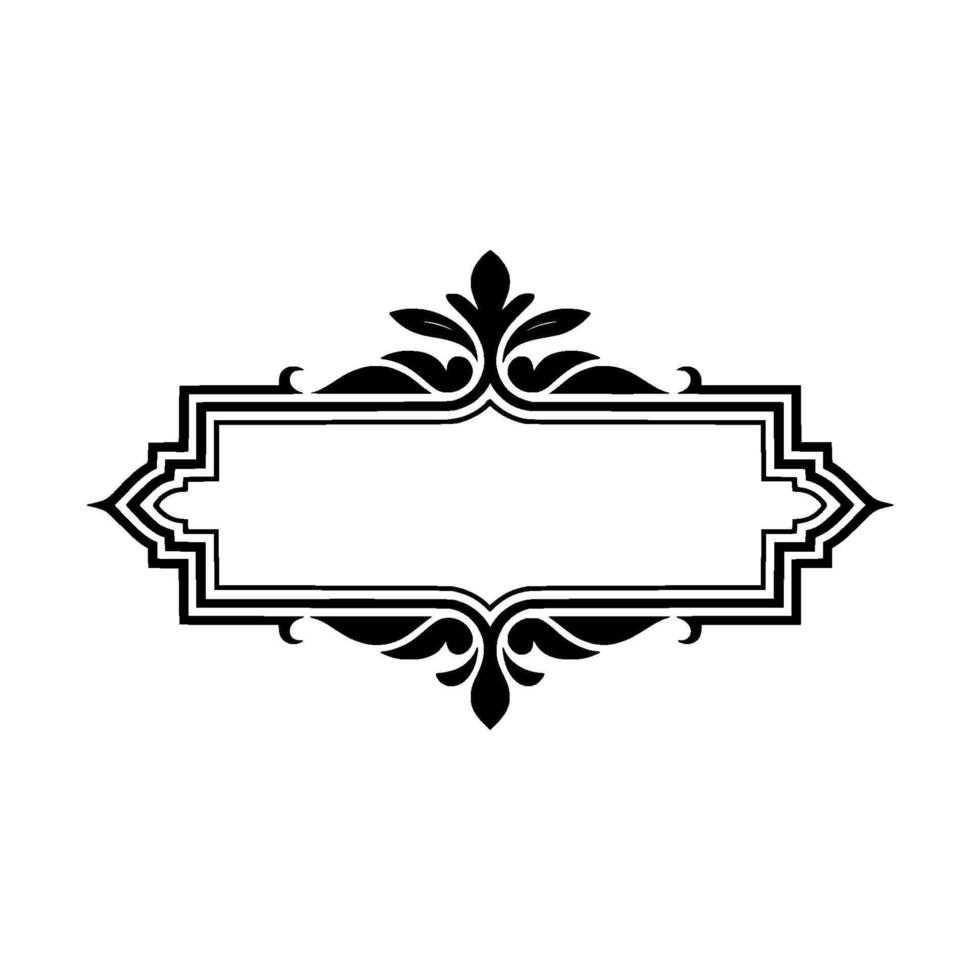 Elegant Ornate Frame, Vintage Element, Floral vector