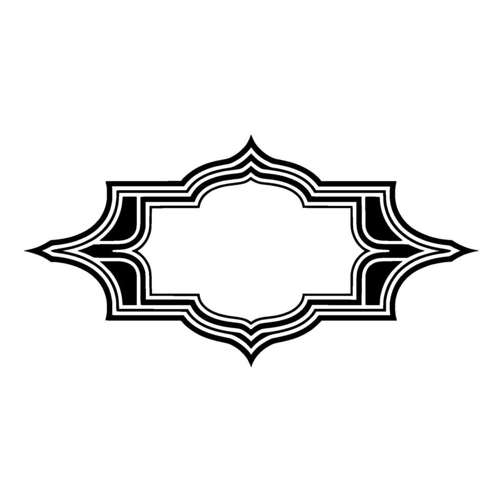 Art Deco Ornament, Geometric Frame, Elegant Border, Vintage vector