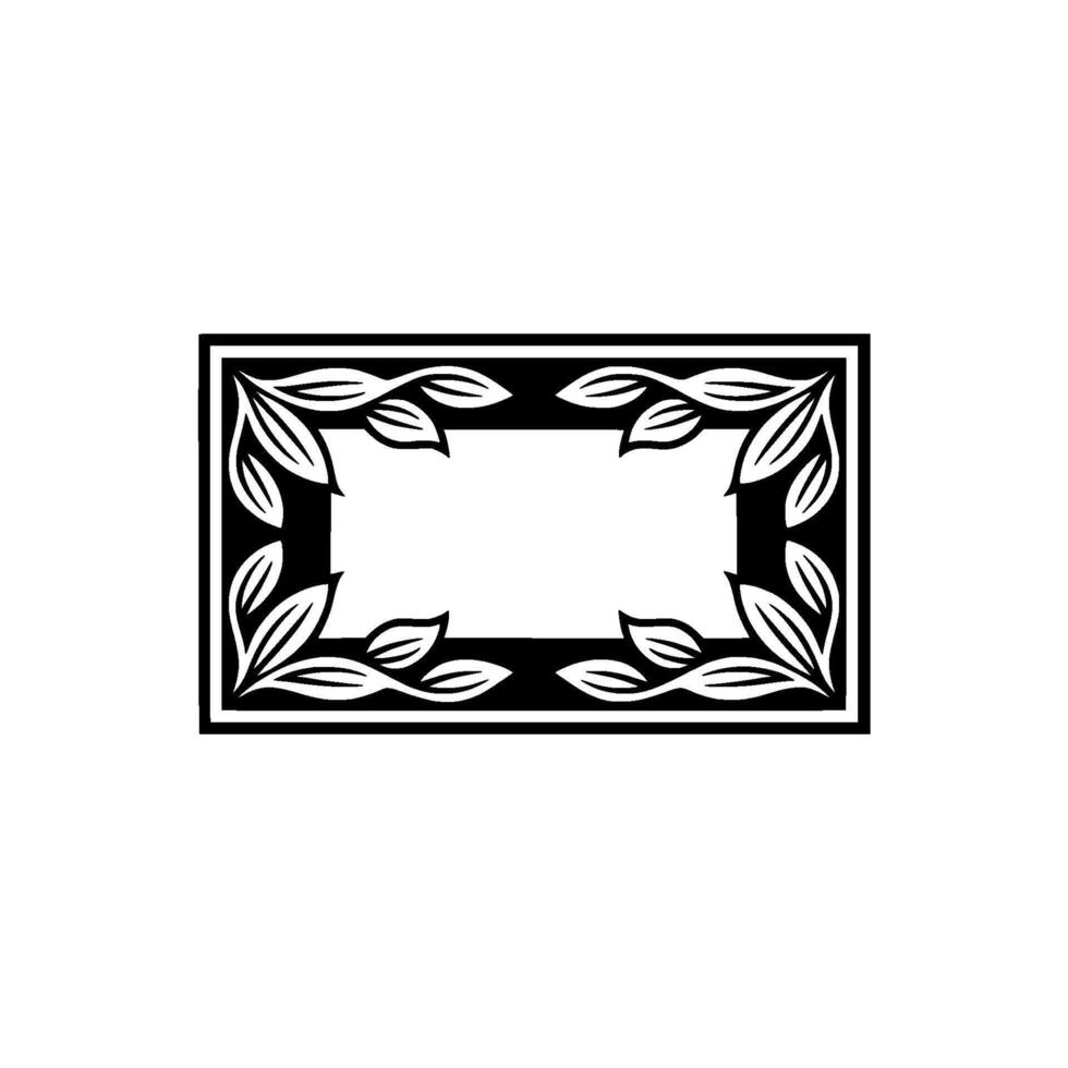 Elegant Botanical Frame, Minimalist, Leaf vector