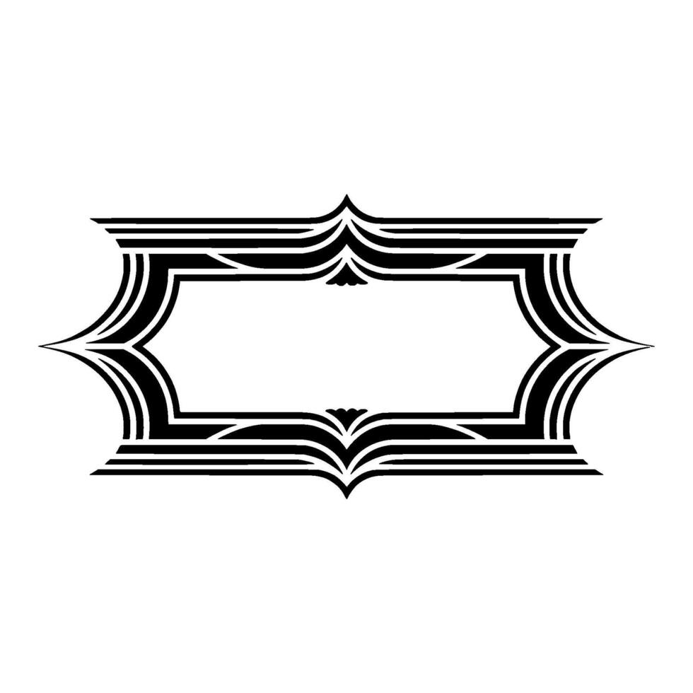 Art Deco Frame, Elegant Border, Vintage, Minimalist Ornamentation, Pattern vector
