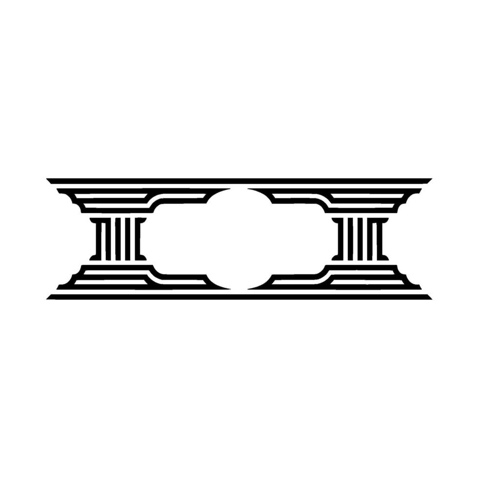 Geometric Classical Frame, Minimalist, Elegant Division vector