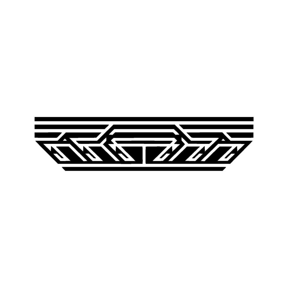 Geometric Deco Border, Minimalist, Modern Emblem, Pattern vector