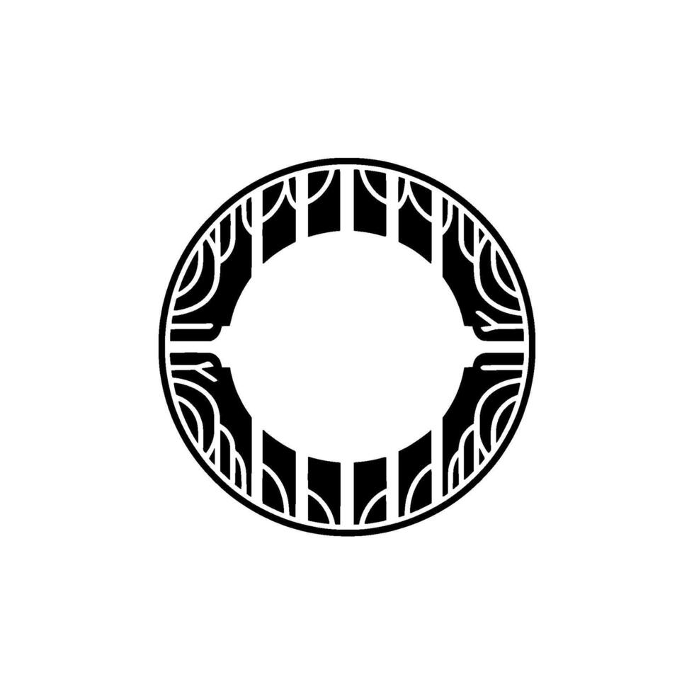 Geometric Celtic Circle, Minimalist, Symbolic Motif vector