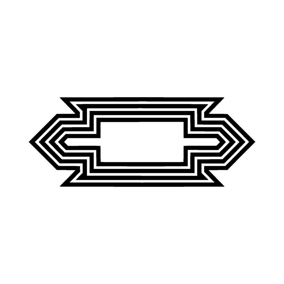 Geometric Directional Outline, Modern Minimalist vector