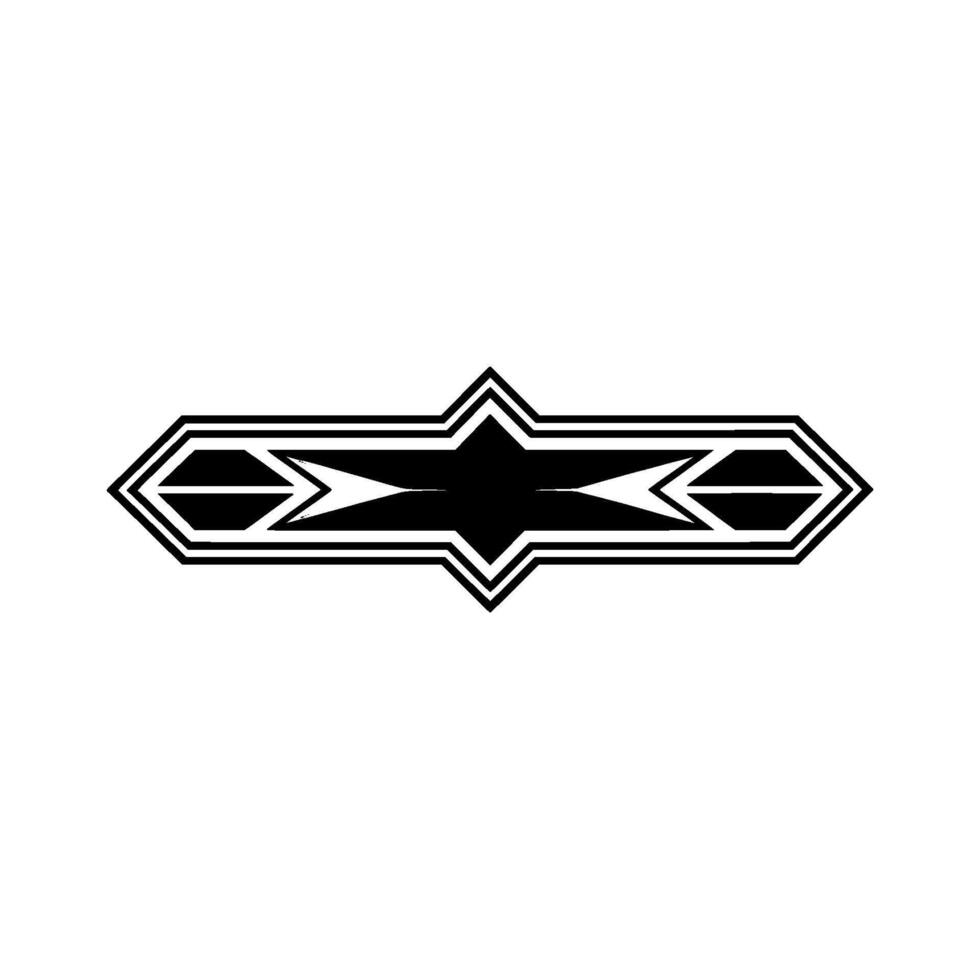 Geometric Arrowhead Emblem, Modern Minimalist vector
