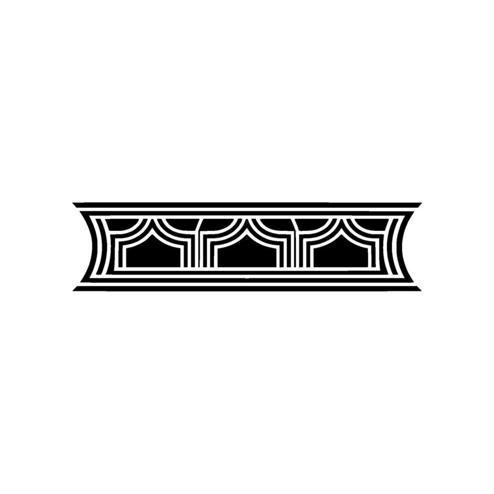 Art Deco Architectural Ornament, Geometric Border, Pattern vector