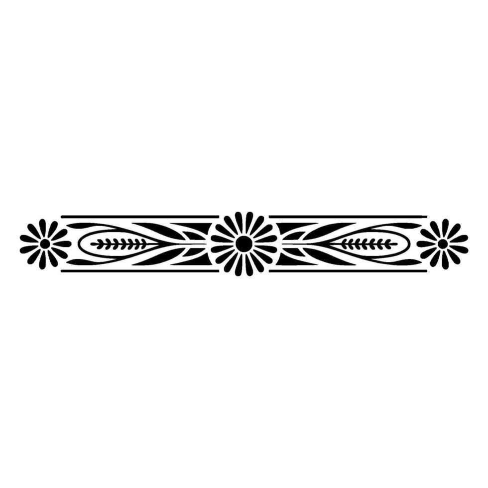 Intricate Black Decorative Border, Vintage Style, Ornamental vector