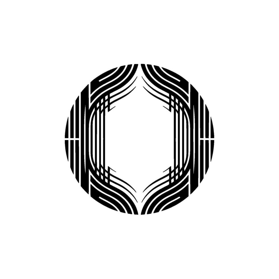Geometric Circle Emblem, Abstract, Minimalist vector