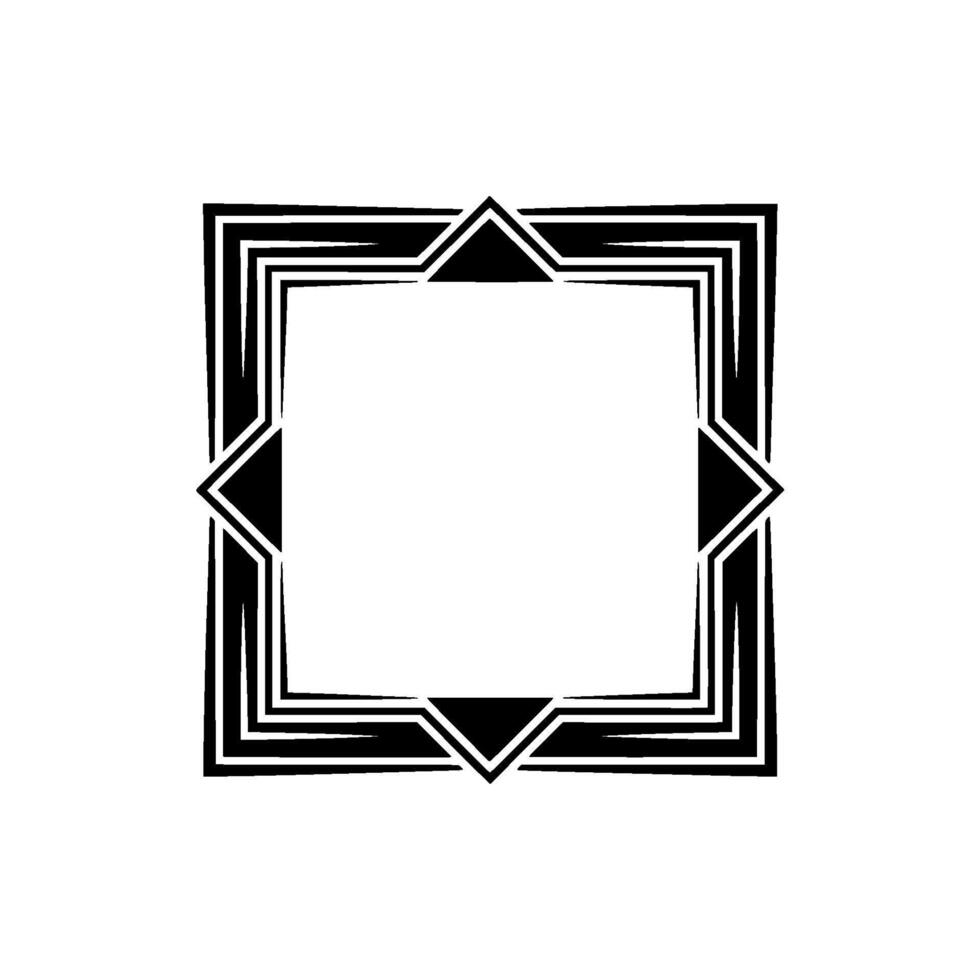Geometric Deco Frame, Minimalist, Square vector
