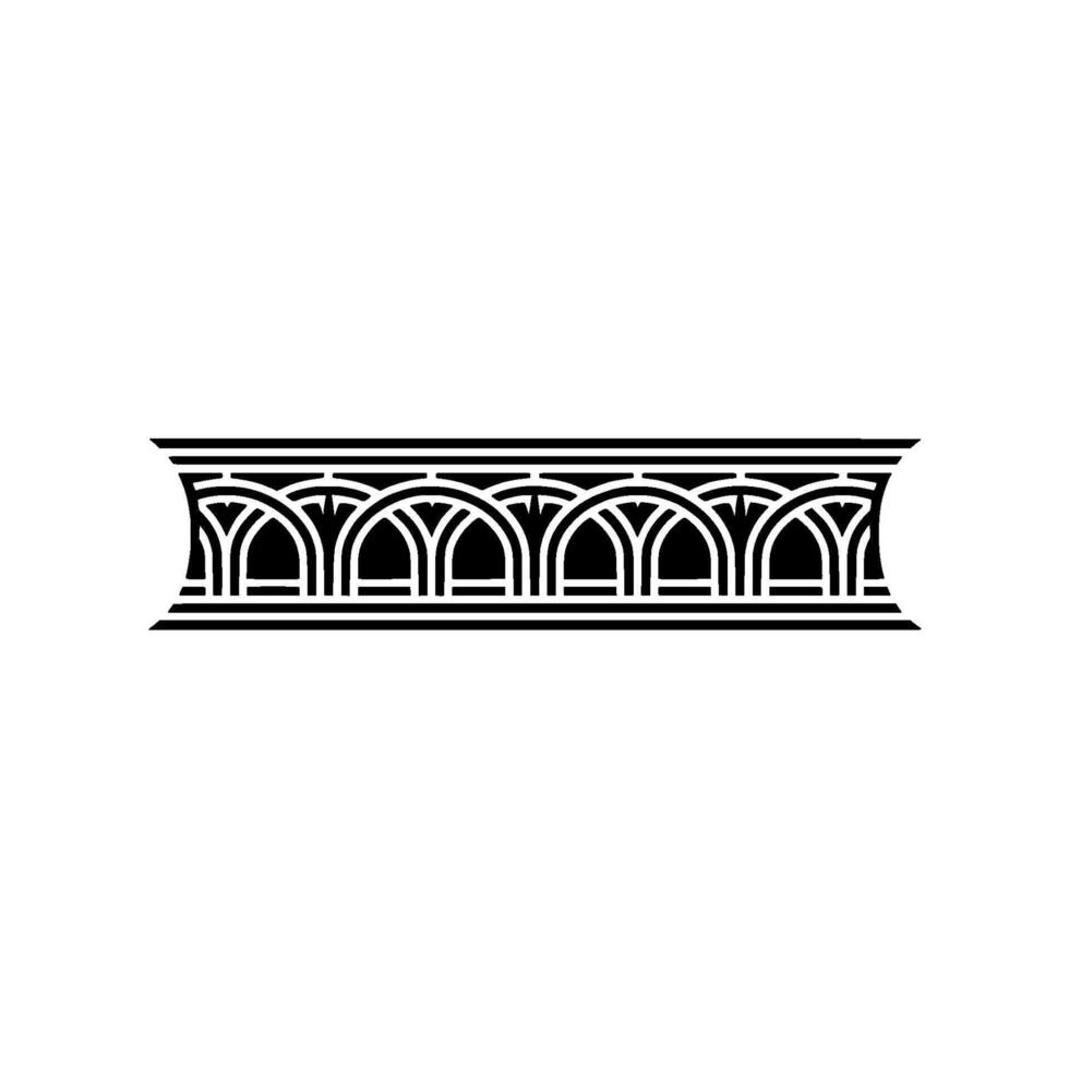 Art Deco Archway Border, Elegant Element, Ornamentation vector