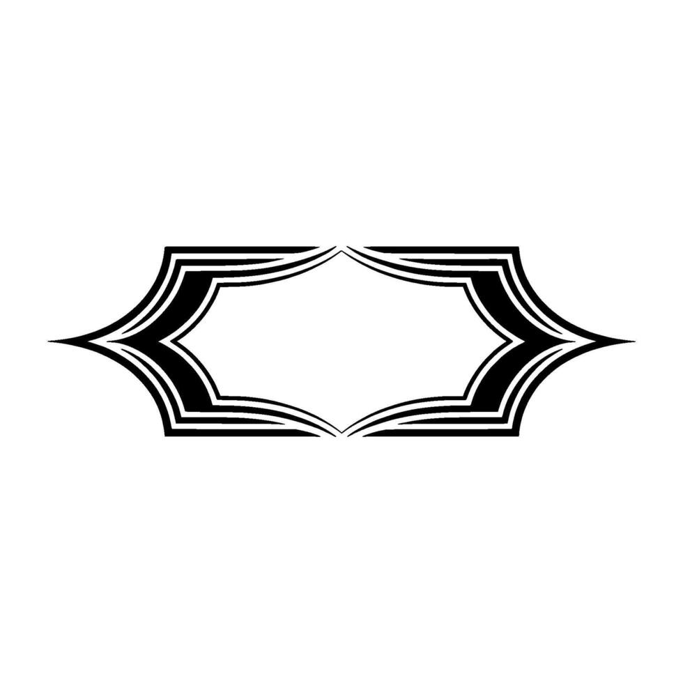 Geometric Deco Frame, Minimalist, Elegant Outline, Art vector