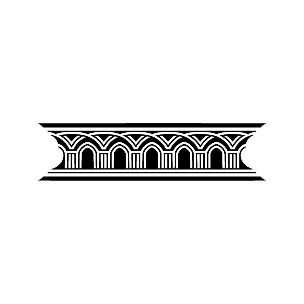 Geometric Archway Ornament, Art Deco Style vector