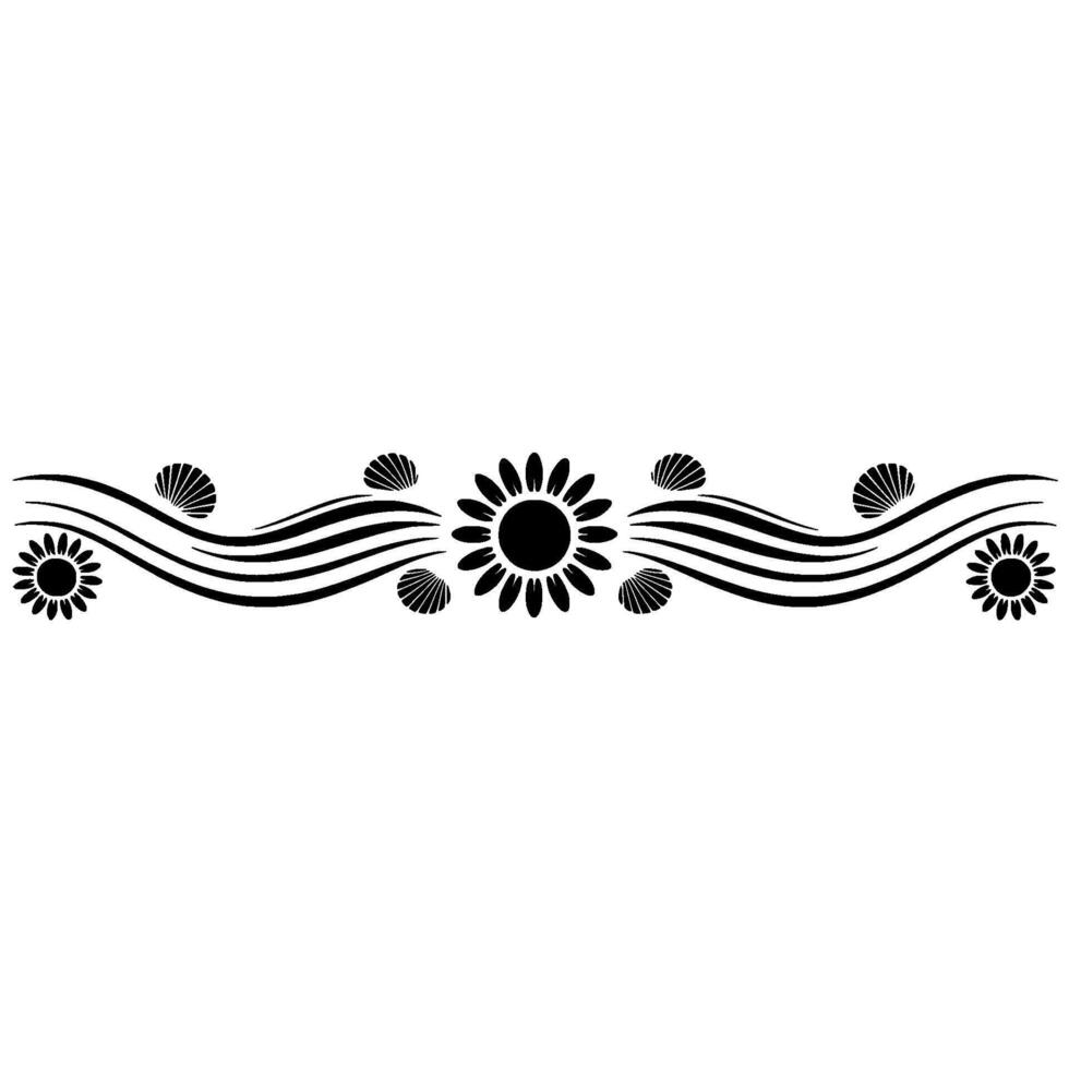 Elegant Floral Divider Vintage Style Border Element vector