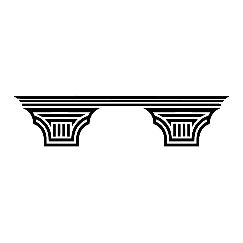 Geometric Classical Arch, Minimalist Element vector