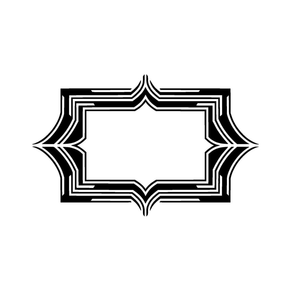 Art Deco Frame, Geometric Ornament, Elegant Border, Vintage, Composition vector