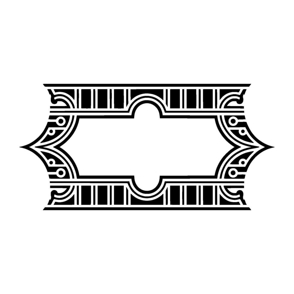 Art Deco Frame, Geometric Ornamentation, Vintage Elegance - Border vector