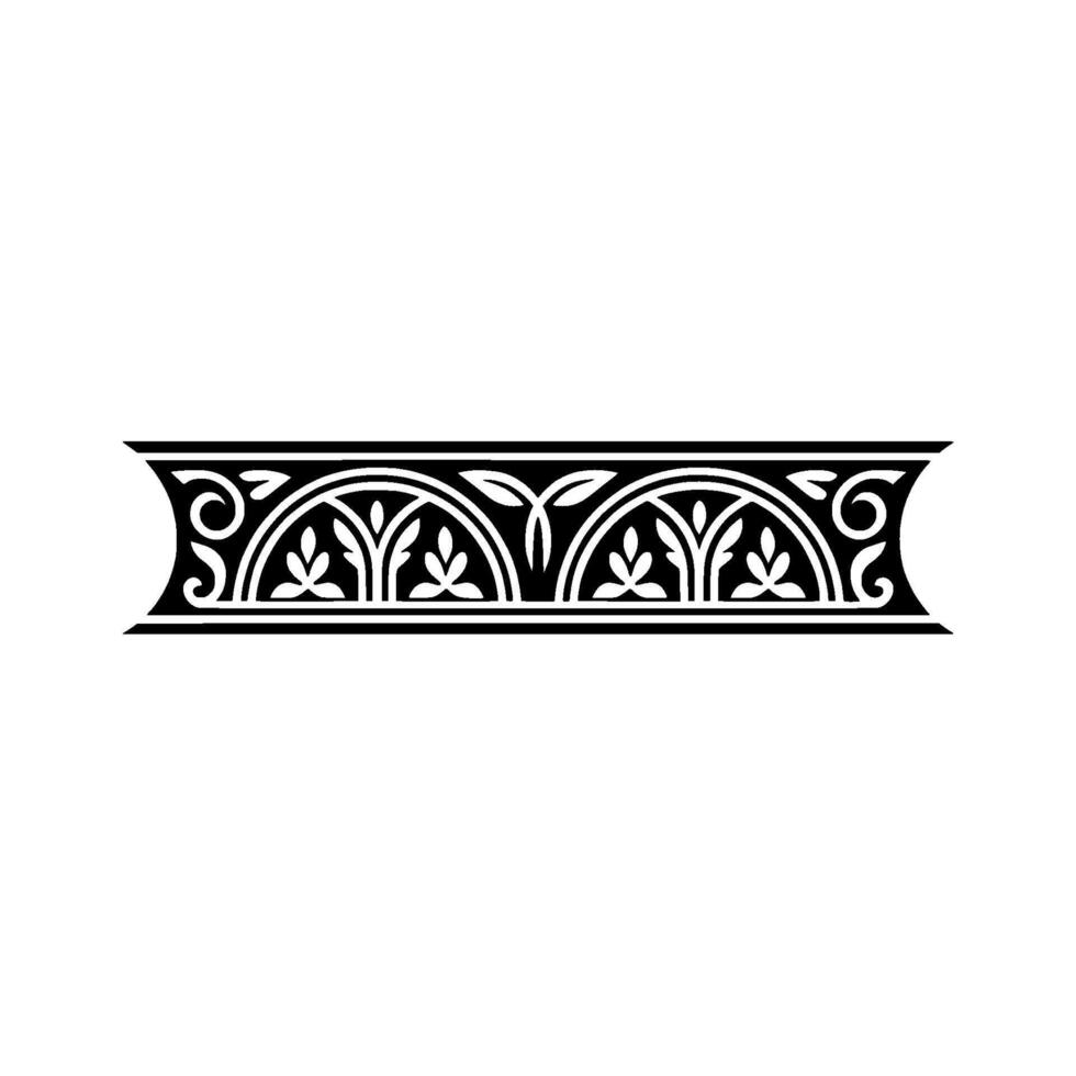 Elegant Black and White Decorative Border, Vintage Style vector