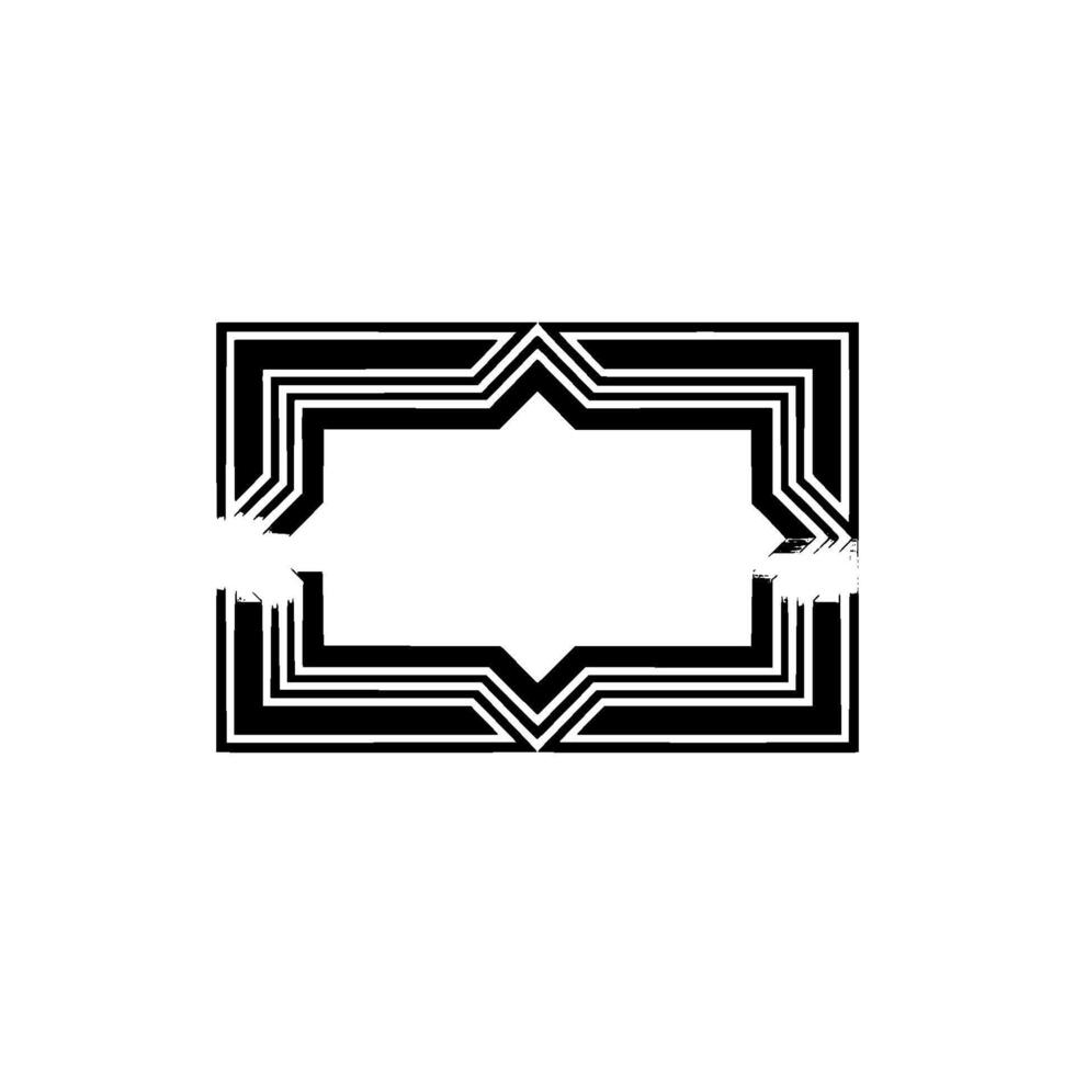 Geometric Deco Frame, Gradient Texture, Minimalist vector