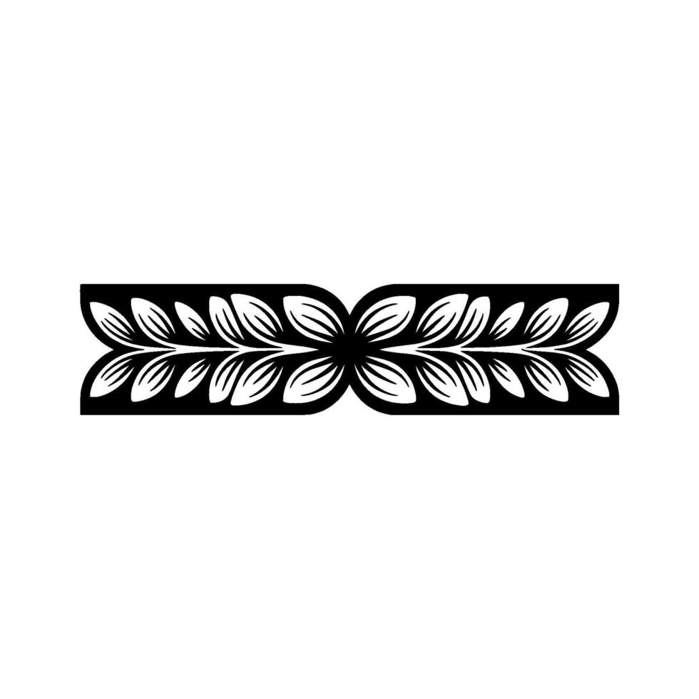 Stylized Leaf Border, Elegant Decorative Element vector