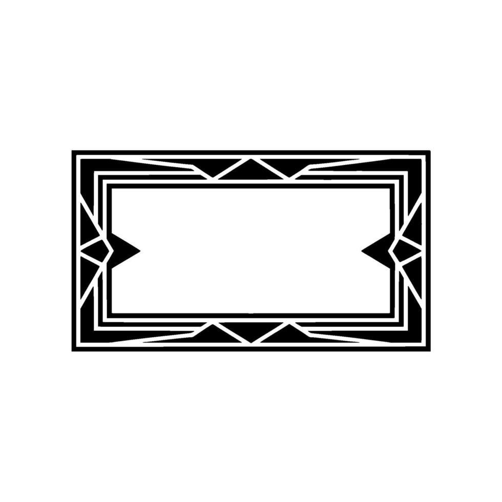 Art Deco Geometric Frame, Elegant vector
