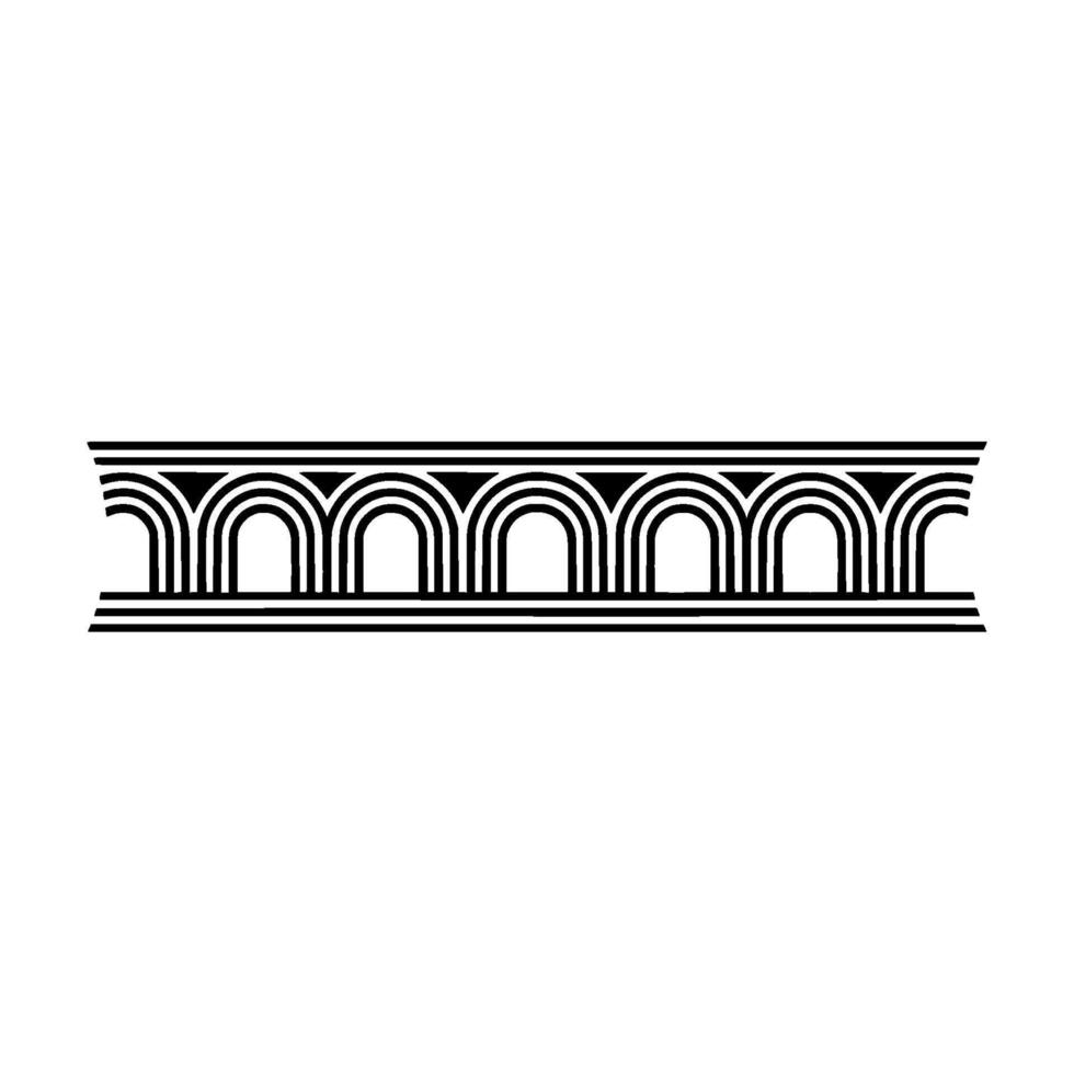 Art Deco Archway Border, Geometric, Minimalist Style vector