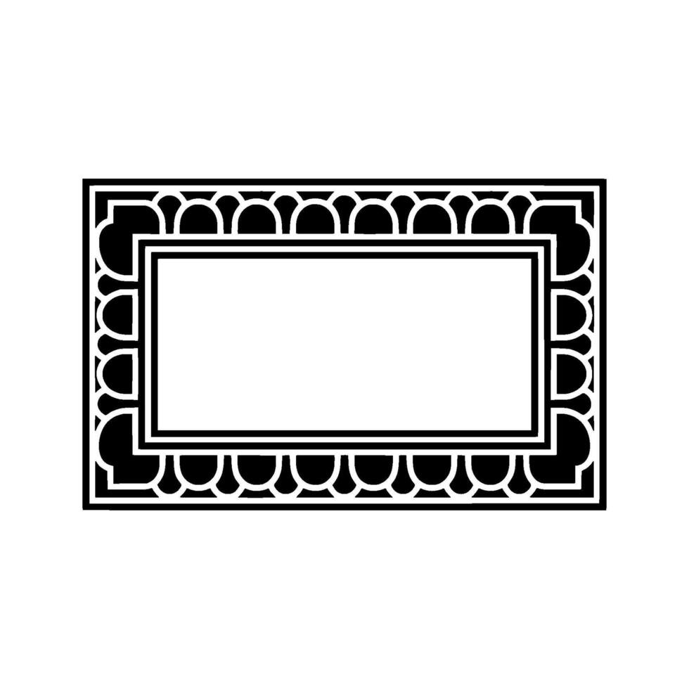 Art Deco Frame, Elegant Border, Vintage, Minimalist Composition, Ornamentation vector