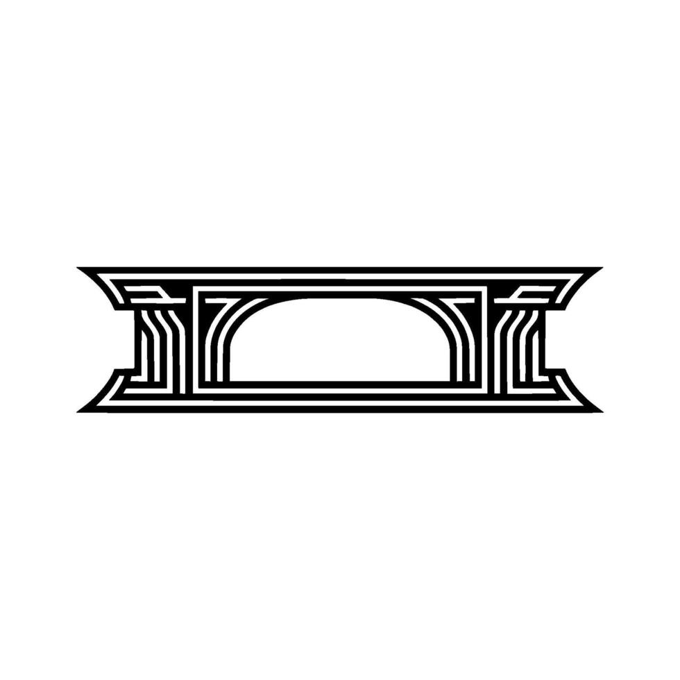 Geometric Archway, Minimalist, Modern Emblem, Abstract vector