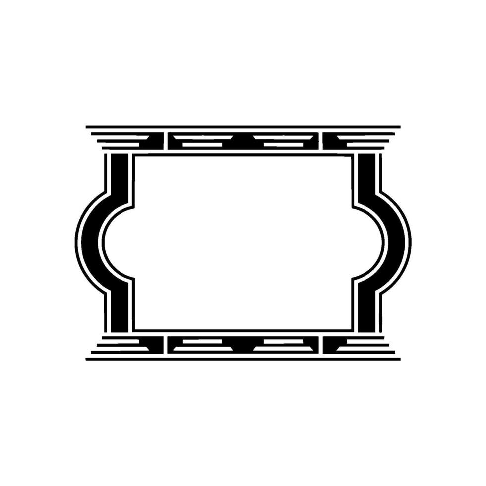 Geometric Frame, Art Deco Elegance, Minimalist vector