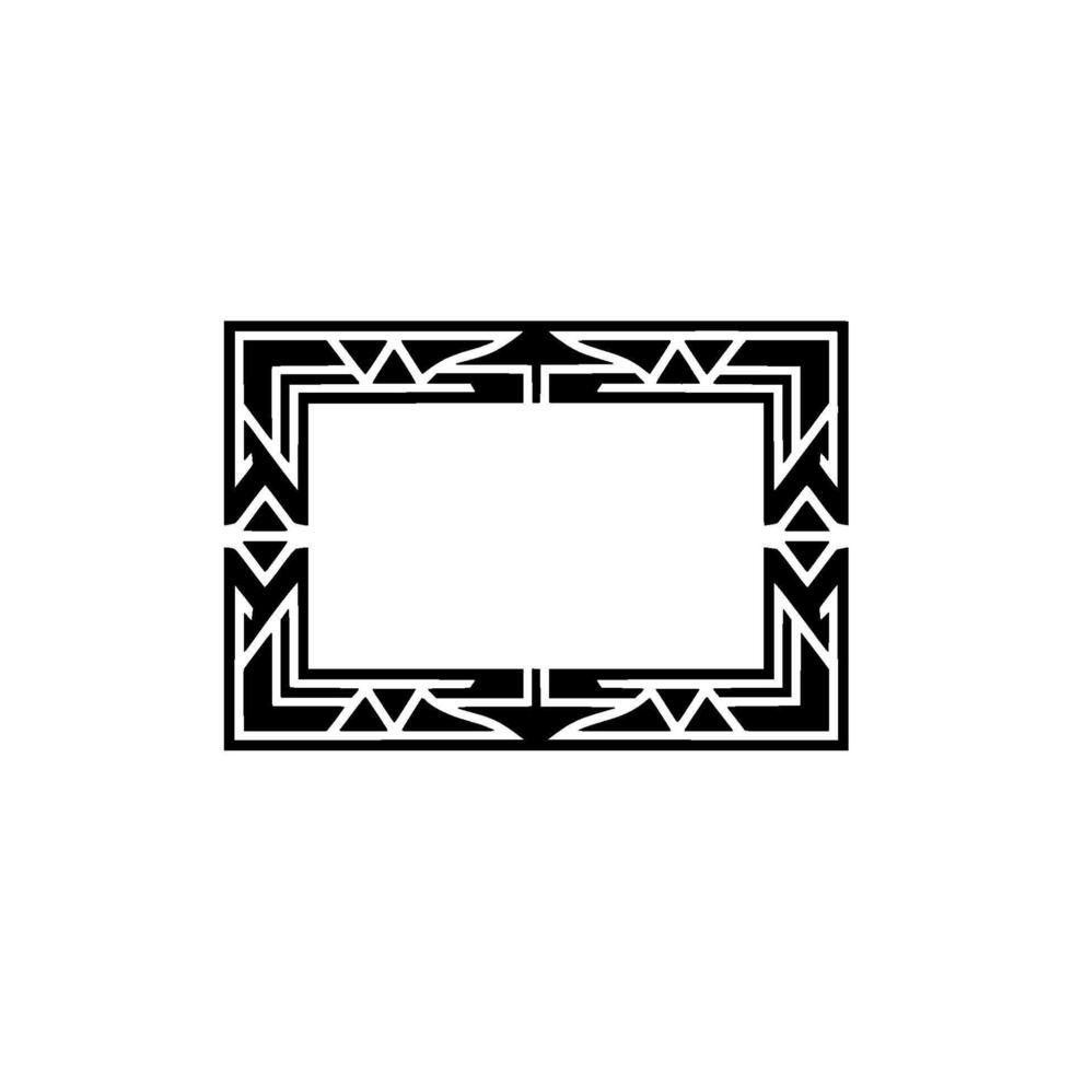Geometric Deco Frame, Minimalist, Elegant Border, Ornate vector