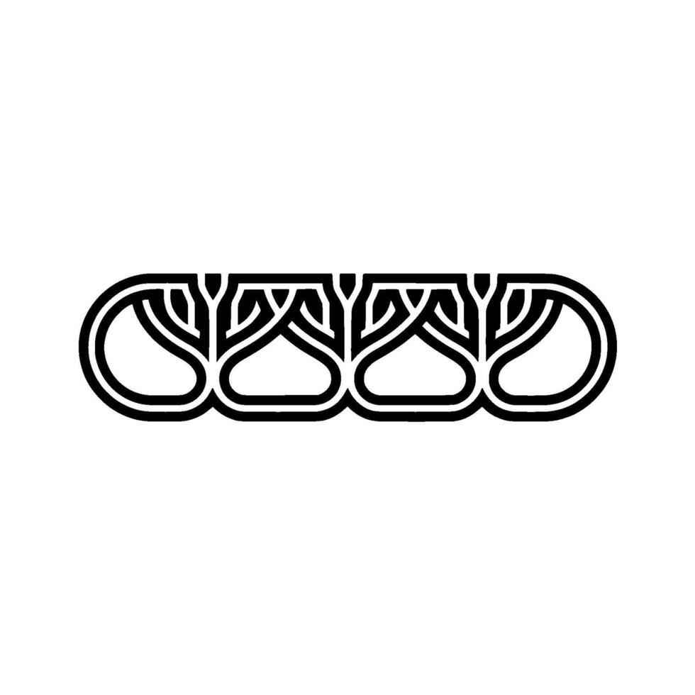 Stylized Celtic Knot, Minimalist, Black White vector