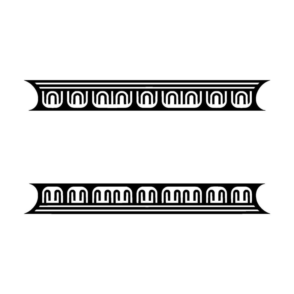 Stylized Art Deco Border Elements, Minimalist vector