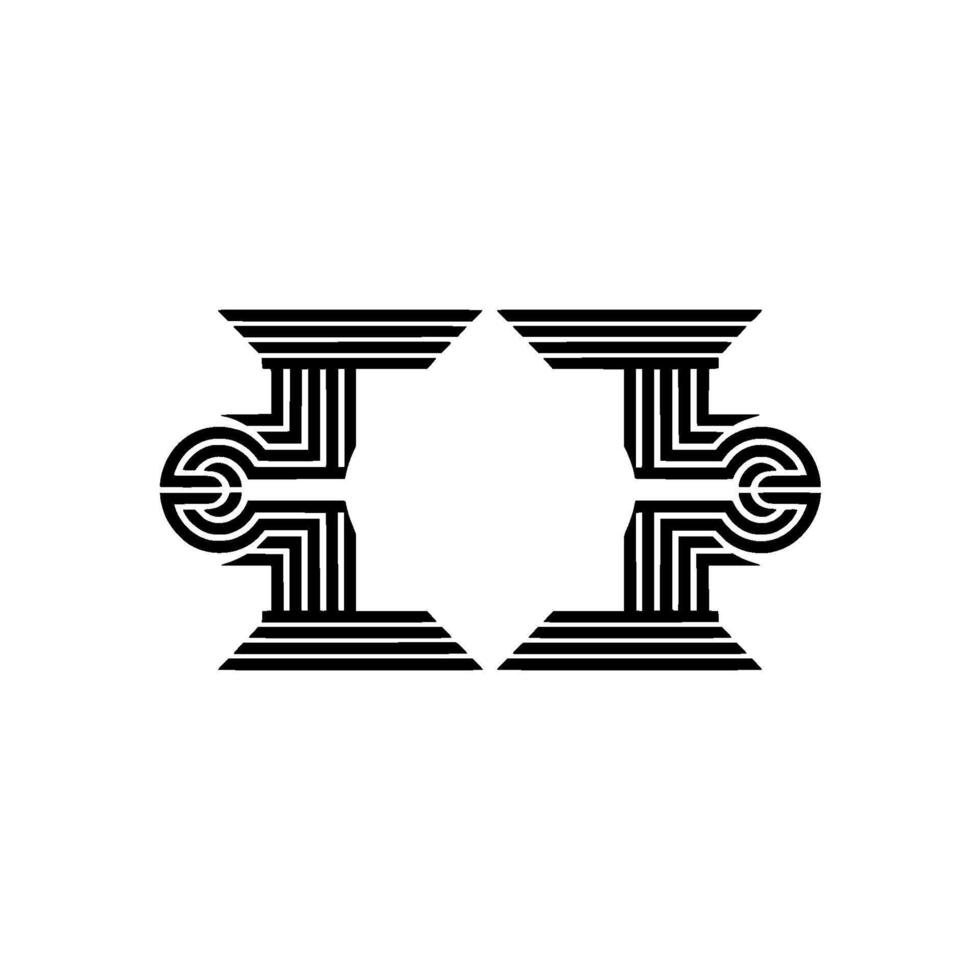 Geometric Pillars, Minimalist Symmetry, Abstract - Minimalism vector