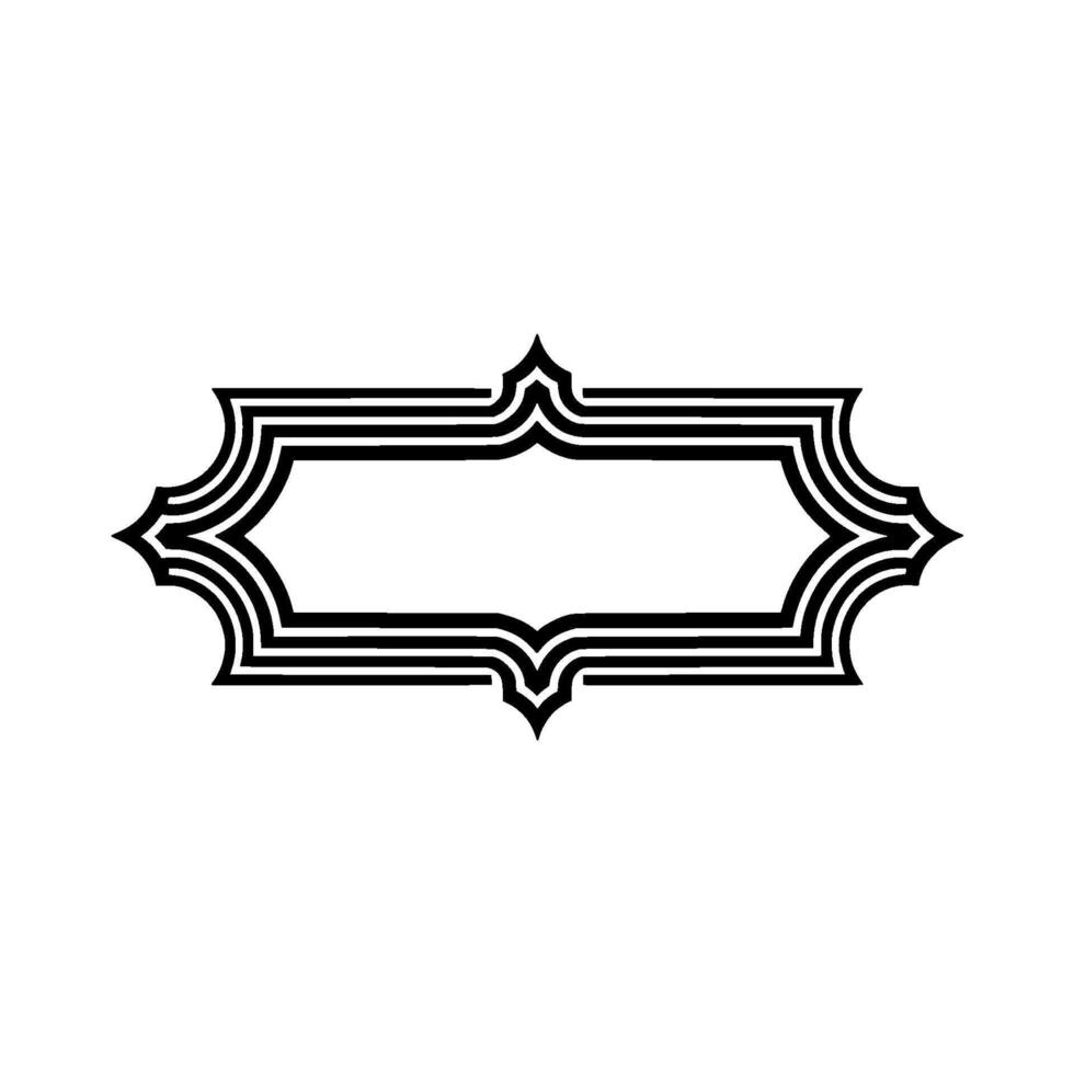 Intricate Black Frame, Minimalist, Elegant Border vector