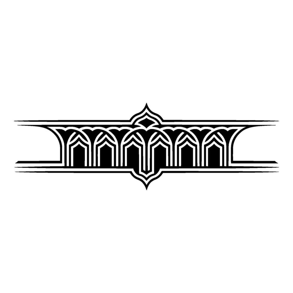 Art Deco Archway Ornament, Geometric - Pattern vector