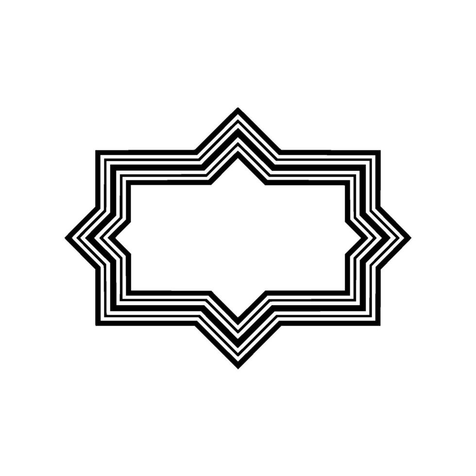 Geometric Star Frame, Minimalist, Subtle Texture vector
