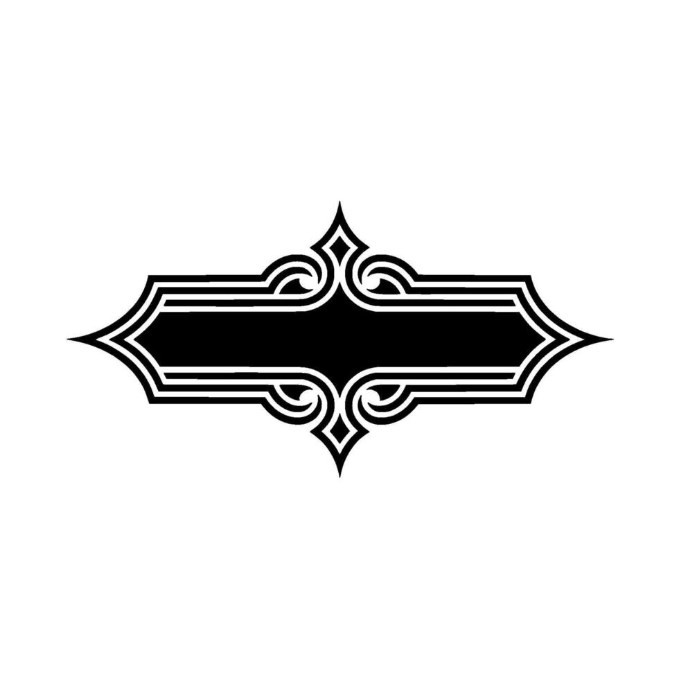Ornate Black Emblem, Vintage Border, Decorative Element vector
