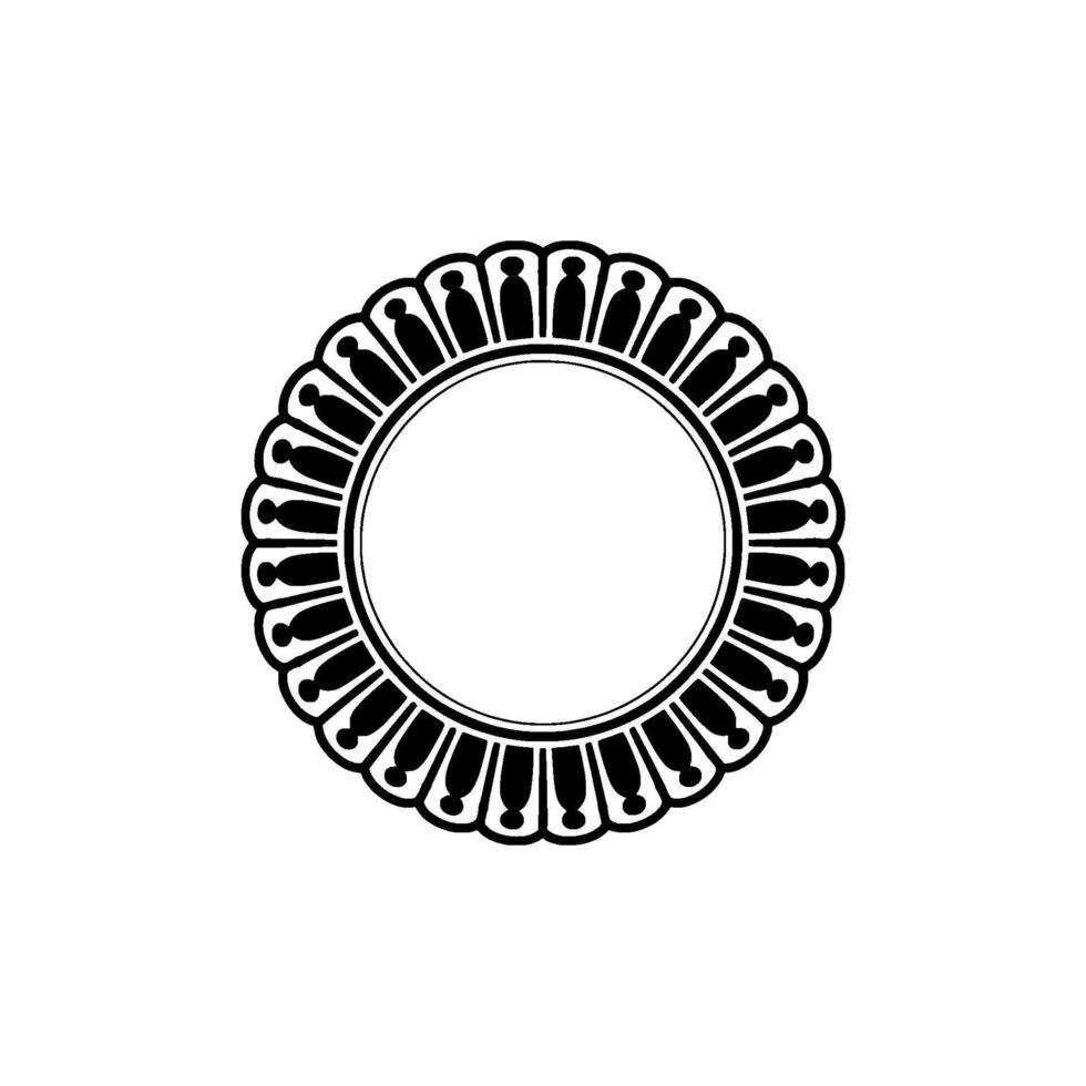 Circular Ornament, Minimalist, Symbolic Frame vector