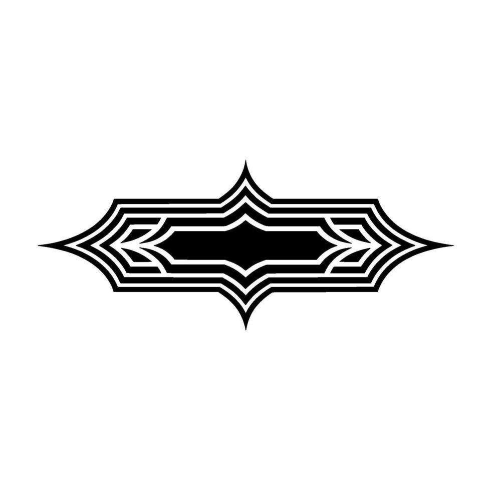 Geometric Deco Border, Elegant Outline, Stylized vector