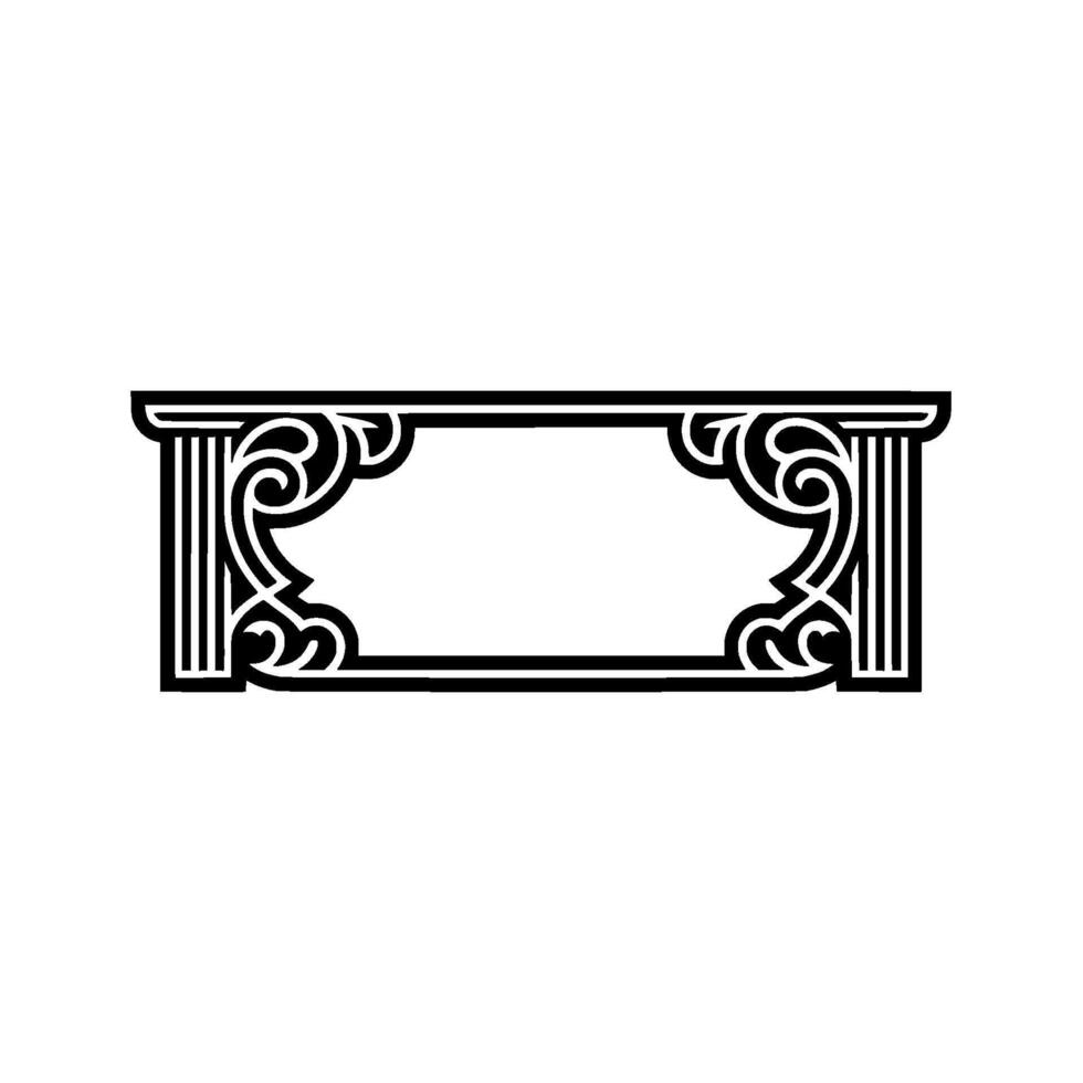 Art Deco Frame, Elegant Ornamentation, Vintage, Scrollwork vector