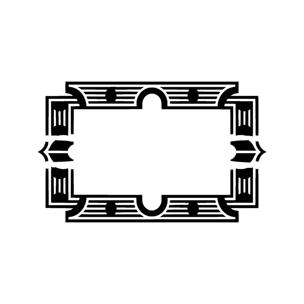 Art Deco Frame, Geometric Elegance, Retro vector