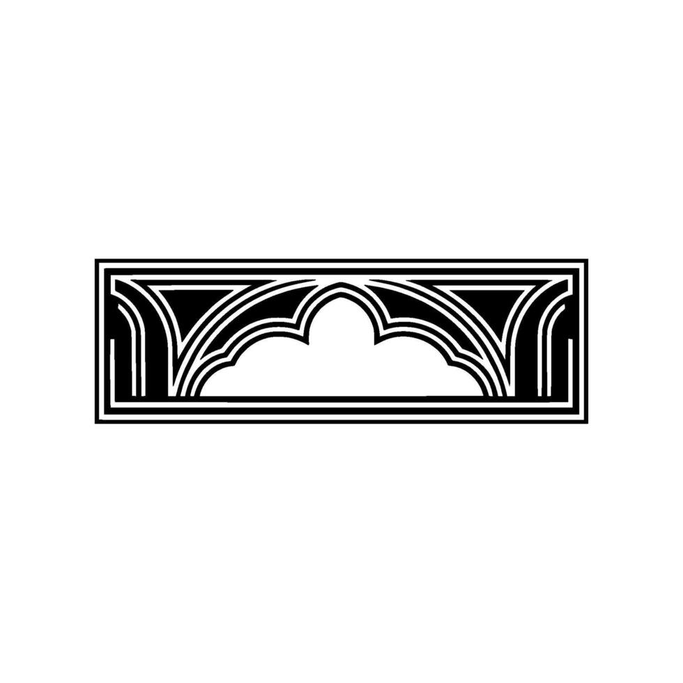 Gothic Archway Silhouette, Minimalist, Geometric vector
