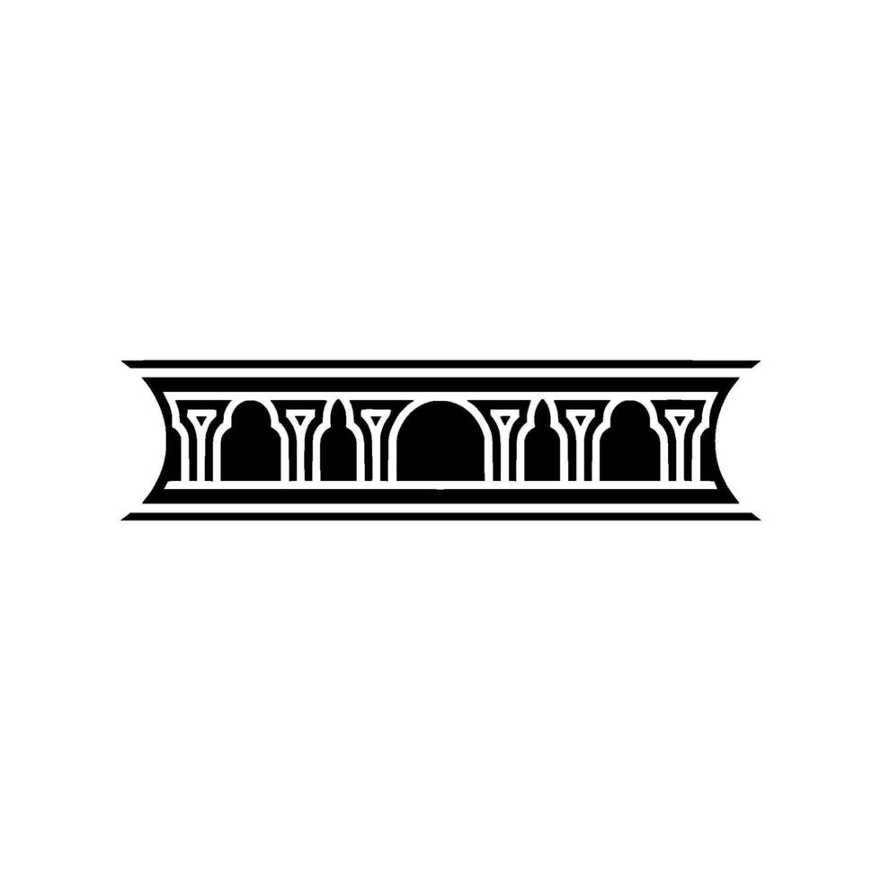 Art Deco Ornament Border, Geometric, Vintage Style - Retro vector