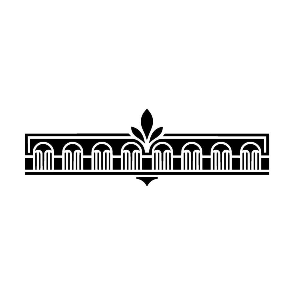 Art Deco Decorative Border, Elegant Ornamentation vector