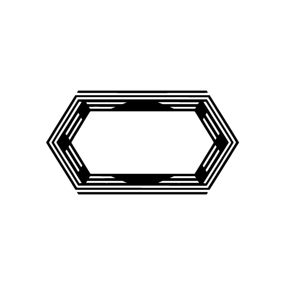 Geometric Hexagon Frame, Minimalist, Minimalism vector