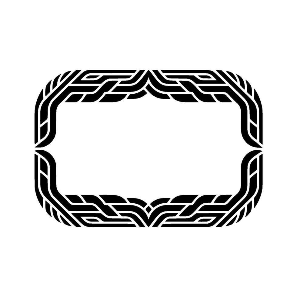 Geometric Celtic Frame, Minimalist vector