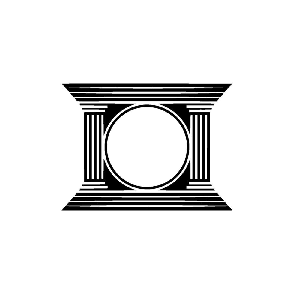Geometric Portal Minimalist Temple vector