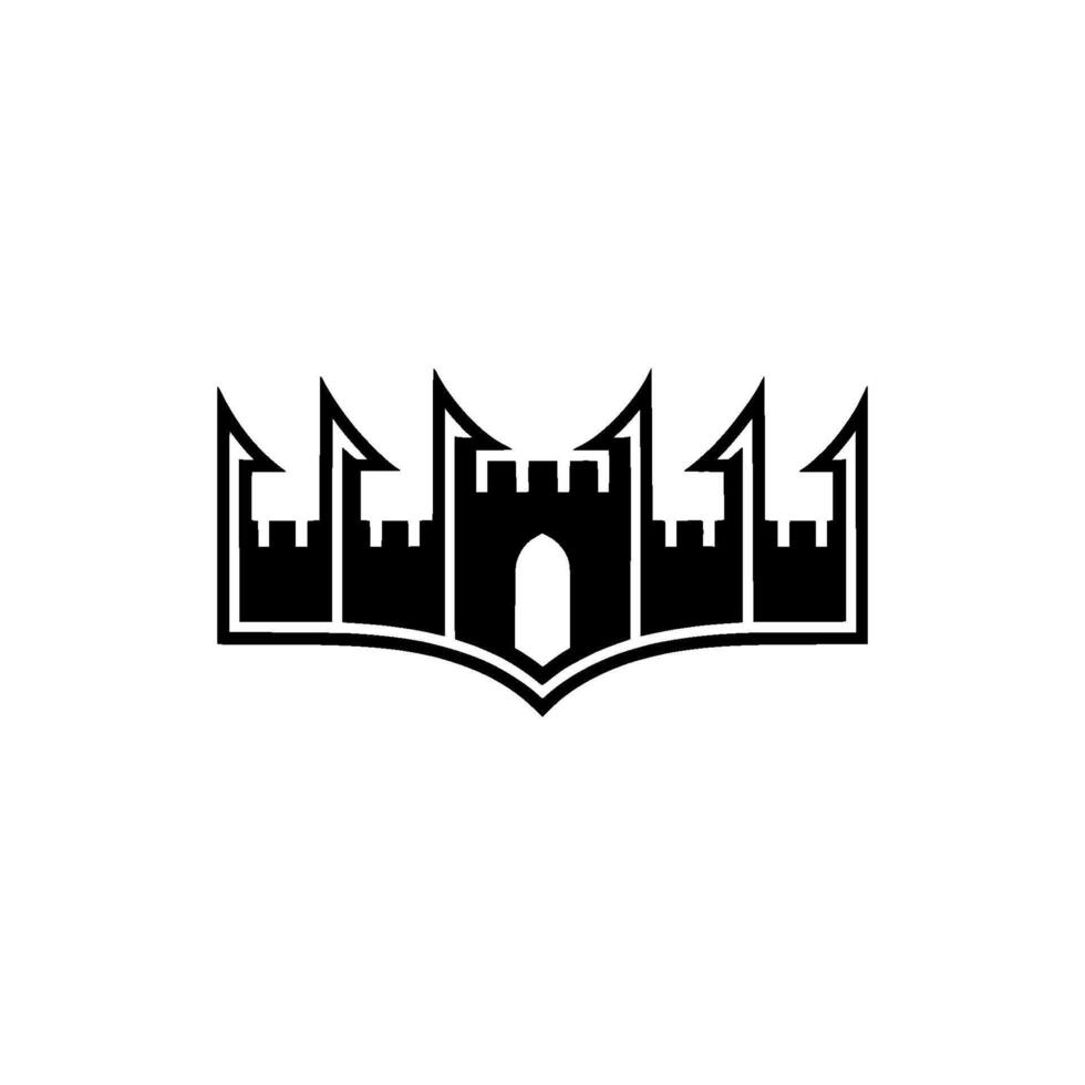 Fortress Silhouette, Regal Emblem, Minimalist vector